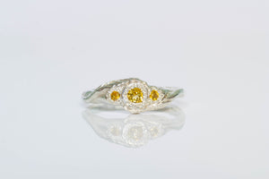 Lauris Ring - Sterling Silver with Citrines