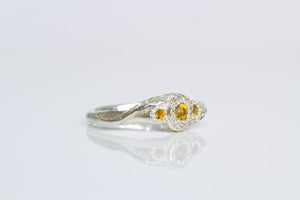 Lauris Ring - Sterling Silver with Citrines