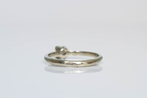 Droplet Ring - 14ct White Gold with Recycled Diamond