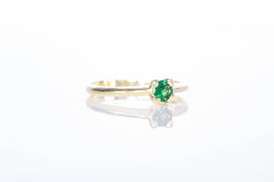 Droplet Ring - 14ct Yellow Gold with Tsavorite Garnet