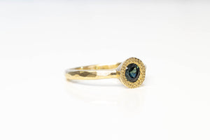 Pelagus Ring - 9ct Yellow Gold with Teal Queensland Sapphire