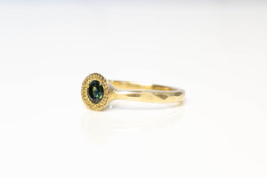 Pelagus Ring - 9ct Yellow Gold with Teal Queensland Sapphire