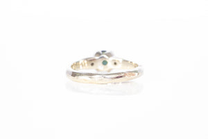 Mira Ring - 14ct White Gold with 0.9ct Silky Blue-Green Sapphire