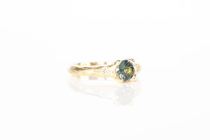 Mira Ring - 9ct Yellow Gold with 0.64ct Teal-Parti Sapphire