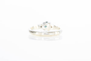Mira Ring - 9ct White Gold with 0.75ct Green-Teal Sapphire
