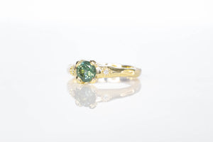 Mira Ring - 14ct Yellow Gold with 0.73ct Sea-Green Sapphire