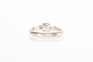 Mira Ring - 14ct White Gold with Olive Green Sapphire