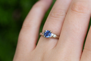 Mira Ring - 14ct White Gold with  0.93ct Ceylon Sapphire