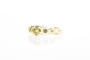 Orion Ring - 14ct Yellow Gold with Yellow-Green Sapphires