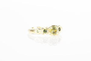 Orion Ring - 14ct Yellow Gold with Yellow-Green Sapphires