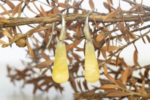 Dione Drop Earrings - Silver with Aragonite