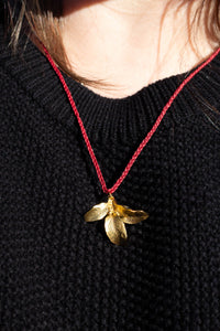 Waimea Leaf Pendant on Braided Cord - Single