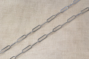 Paperclip Necklace Chain - Medium- Sterling Silver