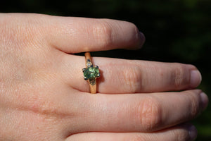Eos Ring - 9ct Yellow Gold with 1.125ct Yellow-Green Sapphire