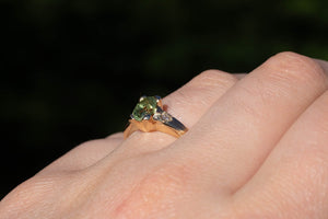 Eos Ring - 9ct Yellow Gold with 1.125ct Yellow-Green Sapphire