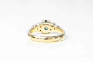 Oasis Ring - 9ct Yellow Gold with Green Sapphire and Diamonds