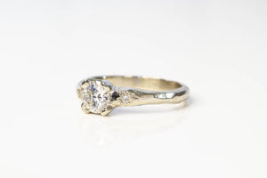 Mira Ring - 14ct White Gold with Moissanite and Diamonds