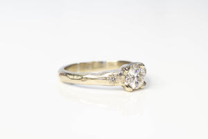 Mira Ring - 14ct White Gold with Moissanite and Diamonds