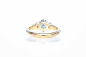 Helios Ring - 18ct Yellow Gold with Blue-Green Sapphire and Diamonds