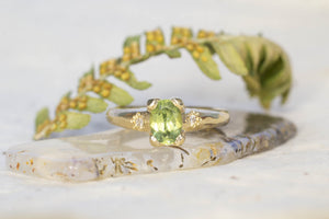Eos Ring - 9ct Yellow Gold with 1.125ct Yellow-Green Sapphire