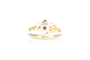 Cumulus Ring - 18ct Yellow Gold with Blue Sapphire and Diamonds