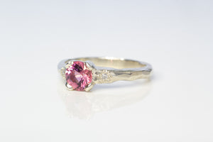 Mira Ring - 9ct White Gold with Pink Tourmaline