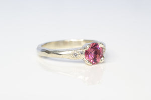 Mira Ring - 9ct White Gold with Pink Tourmaline