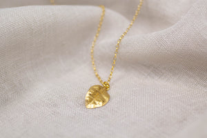 Ramarama Leaf Pendant - Gold Plated