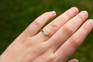 Pelagus Ring - 18ct Yellow Gold with Lab-Grown Diamond