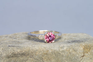 Mira Ring - 9ct White Gold with Pink Tourmaline