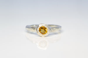 Neve Ring - Sterling Silver with Citrine