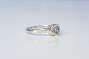 Neve Ring - Sterling Silver with Topaz