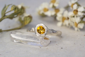 Neve Ring - Sterling Silver with Citrine