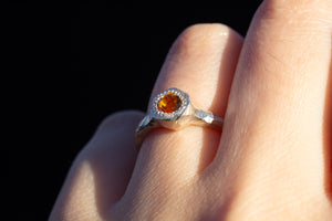 Neve Ring - Sterling Silver with Citrine