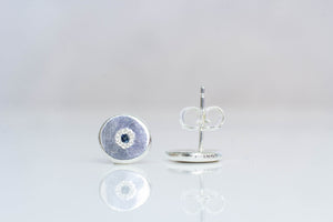 Vega Studs - Silver with Sapphires