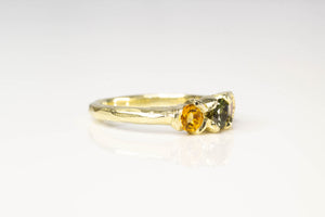 Hecate Ring - 14ct Yellow Gold with Sapphire, Garnet and Citrine