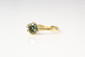 Vesta Ring - 18ct Yellow Gold with Green Sapphire