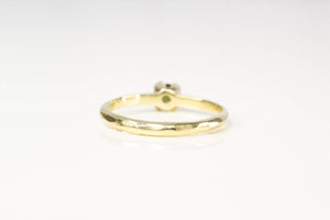 Droplet Ring - 14ct Yellow Gold with Green Sapphire