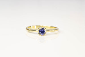 Droplet Ring - 14ct Yellow Gold with Ceylon Sapphire