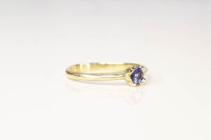 Droplet Ring - 14ct Yellow Gold with Ceylon Sapphire