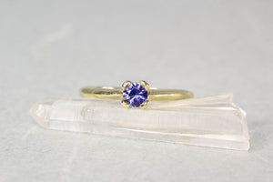 Droplet Ring - 14ct Yellow Gold with Ceylon Sapphire