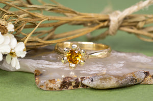 Sol Ring - 9ct Yellow Gold with Citrine