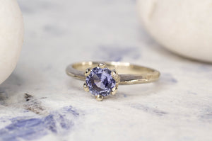 Vesta Ring - 14ct White Gold with Light Blue Sapphire