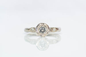 Neve Ring - 18ct White Gold with Salt and Pepper Diamond