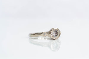 Neve Ring - 18ct White Gold with Salt and Pepper Diamond