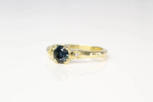 Mira Ring - 14ct Yellow Gold with Teal Sapphire