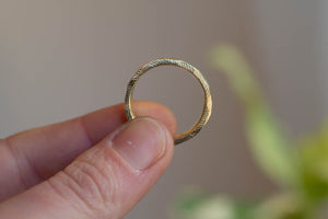 Faceted Band - Narrow - Yellow Gold