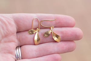 Seedling Drop Earrings - Gold Plated