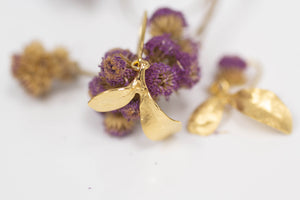 Seedling Drop Earrings - Gold Plated
