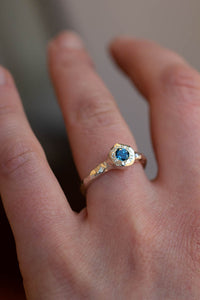 Neve Ring - Sterling Silver with London Blue Topaz